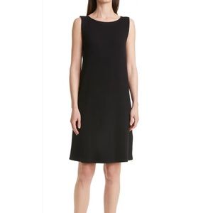 Eileen Fisher Black Bateau Neck Dress